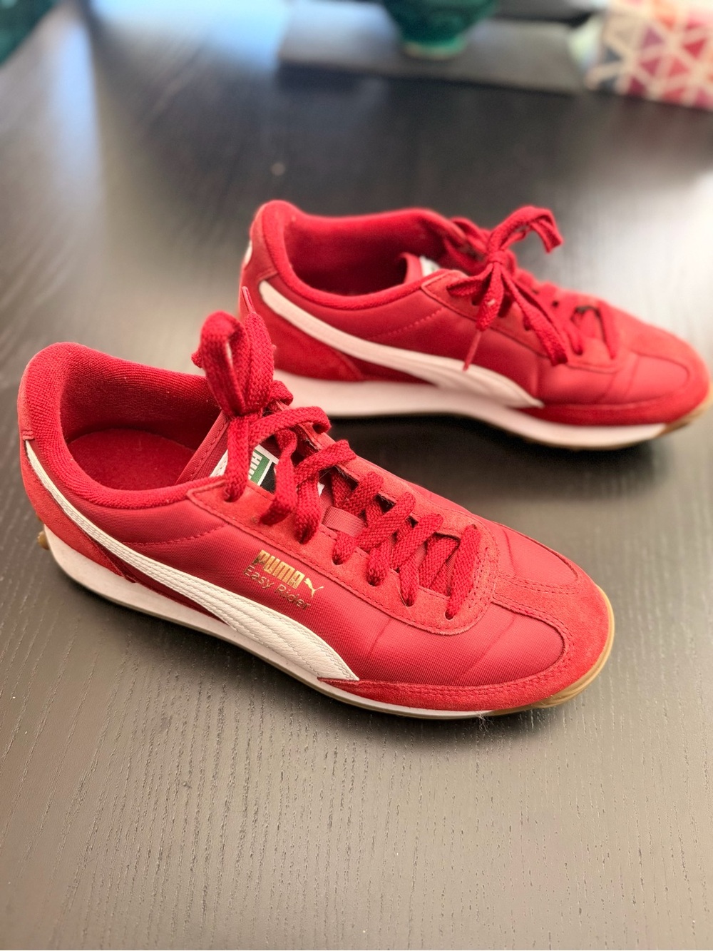 Puma Kids Red Sneakers with White Formstrip